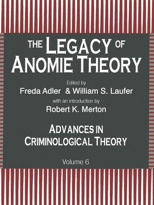 cover image of The Legacy of Anomie Theory